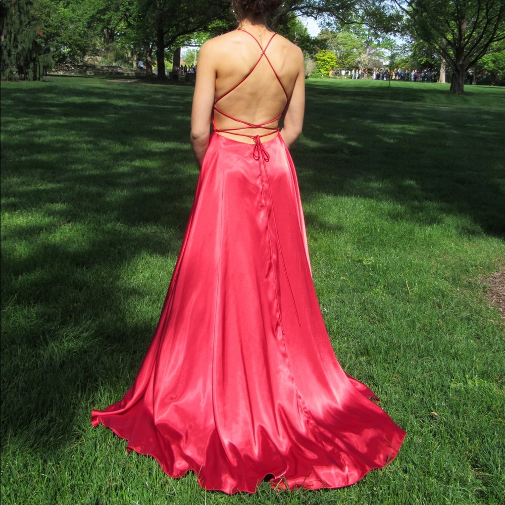 Red Silk Prom/Formal Dress